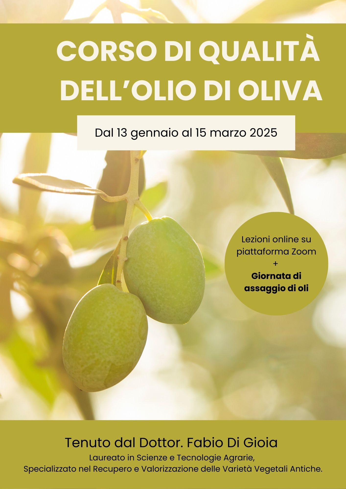 Corso di qualità dell'olio di oliva
